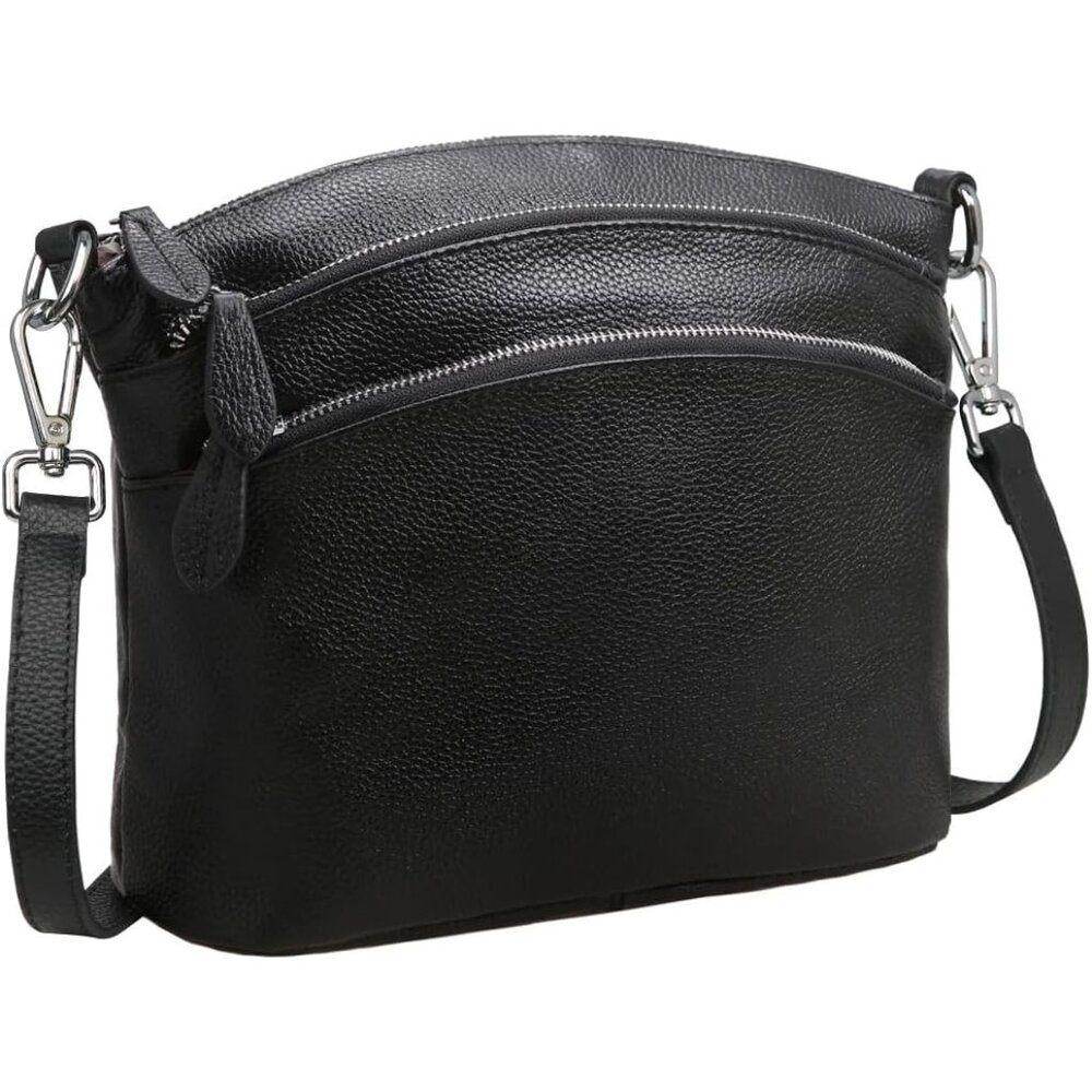 Versatile Black Leather Crossbody With Adjustable… - image 8